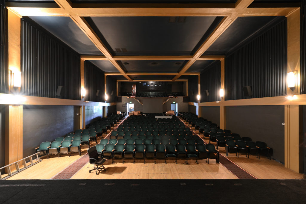 a photo of an empty auditorium at the Tower Theater, an independent theater in SLC