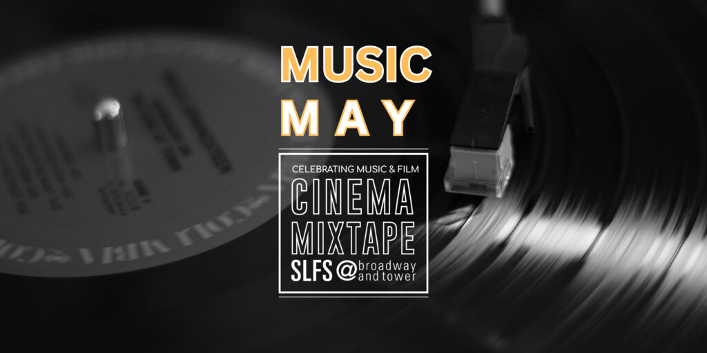 Record plays with "Music May" and the Cinema Mixtape logo
